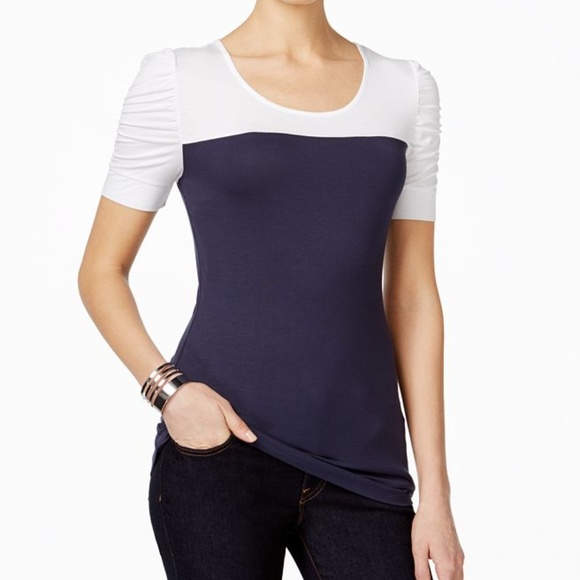 INC International Concepts Tops - INC Colorblock Short Sleeve Shirt